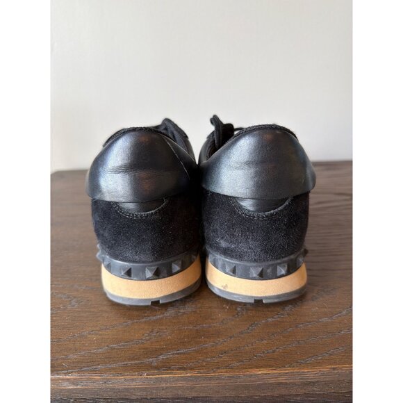 Valentino Garavani Rockstud Rockrunner Sneakers Black Mens Size 9 IT 42
